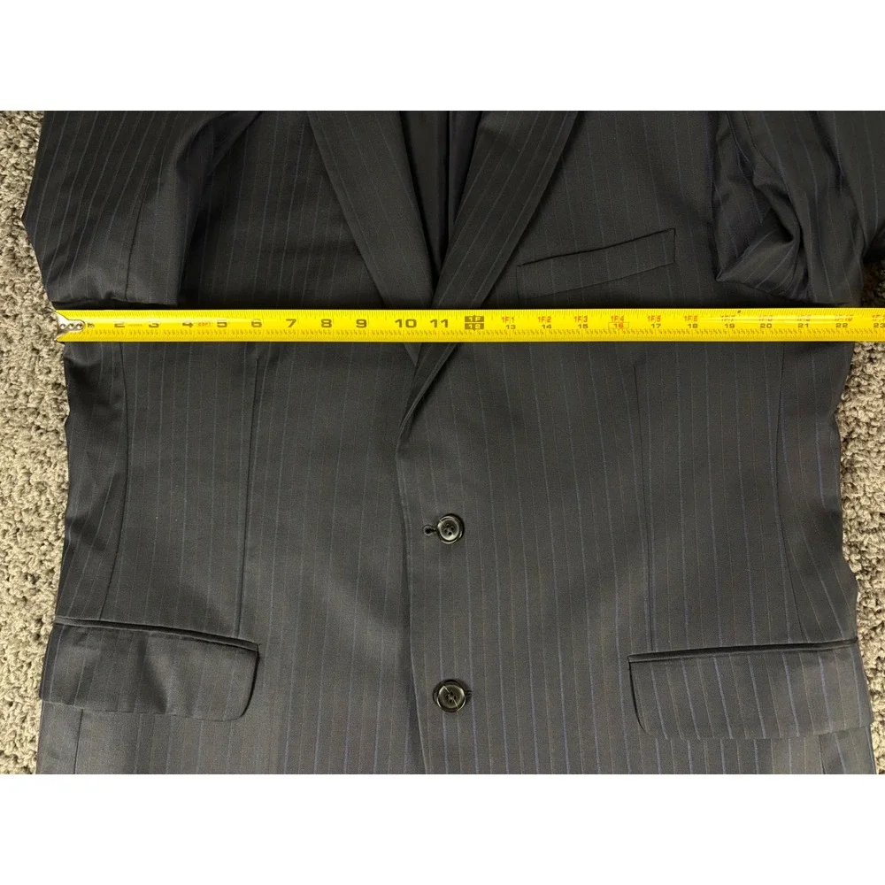 Brooks Brothers Vitale Barberis Canonico Suit Mens 44R W39 Navy Pinstripe Wool
